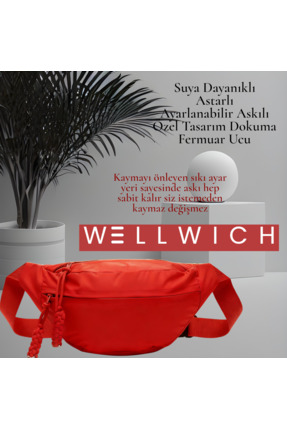 wellwich Kırmızı Çapraz Çanta Bel Çantası Spor Çantası Ultra Hafif Oxford Kum...