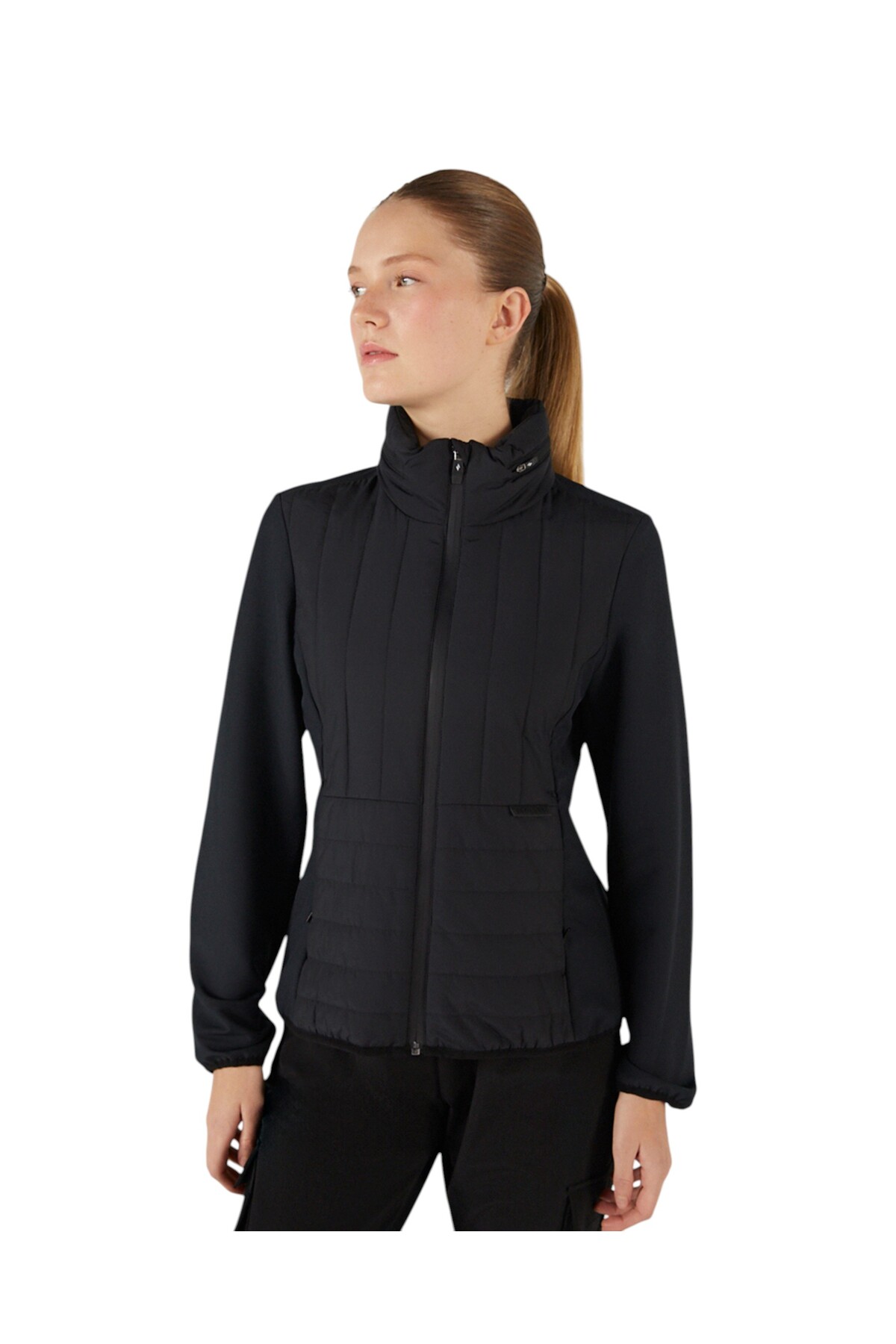 Skechers  W Outerwear Padded Jacket Kadın Siyah Mont S242063-001