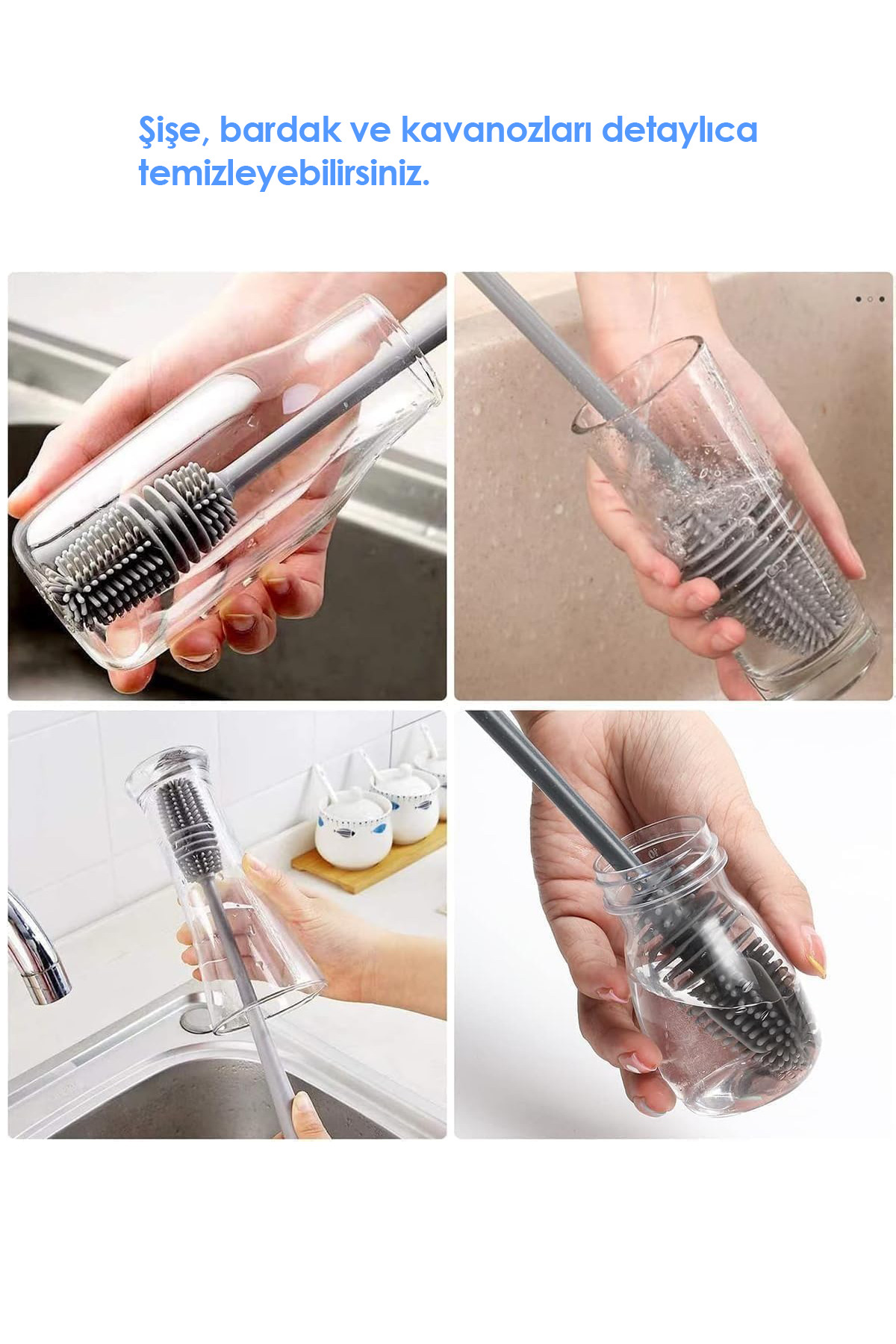Beatitude Biberon Temizleme Fırçası Bardak Tabak Cam Şişe Yıkama Fırçası Termos Kavanoz Fırçası fotoğrafı 5 (önizleme)