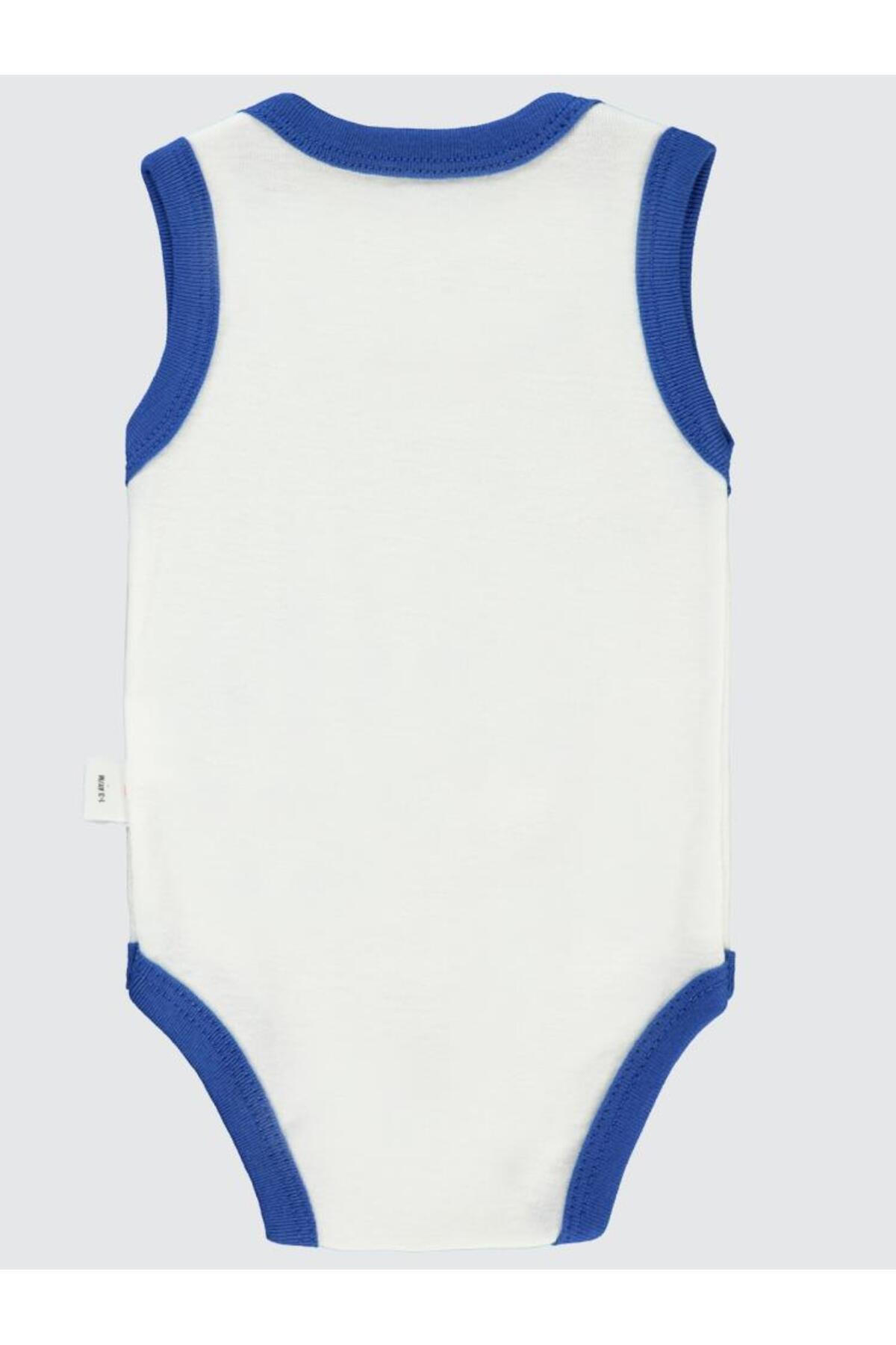 سیویل بیبی بادی نوزادی پسرانه اسنپ دار سایز ۱ تا ۳۶ ماه سرمه ای