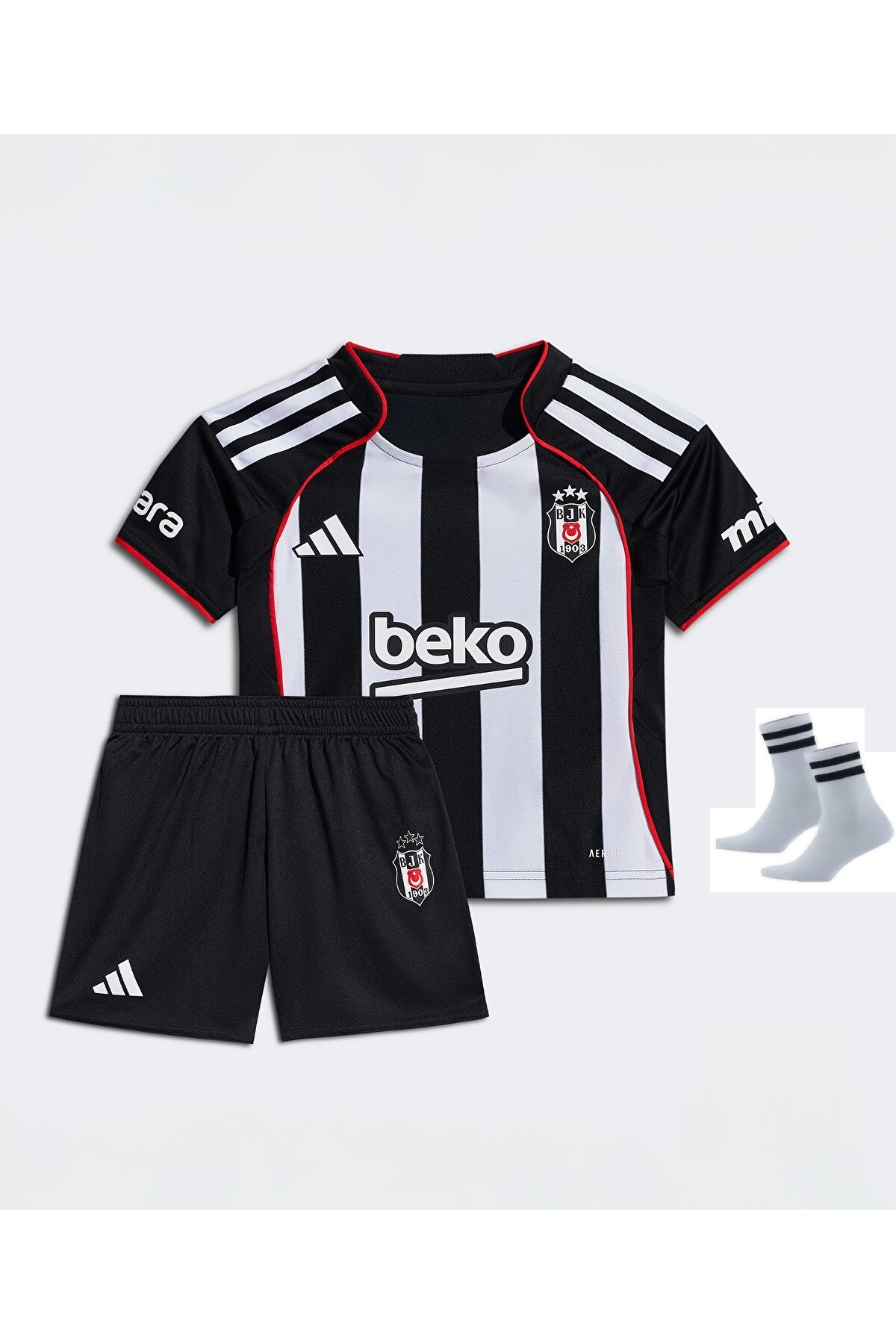 ZİLONG Beş,ikt.aş 2024/2025 Sezonu Temalı Siyah Çocuk Futbol Forması 3'lü Set