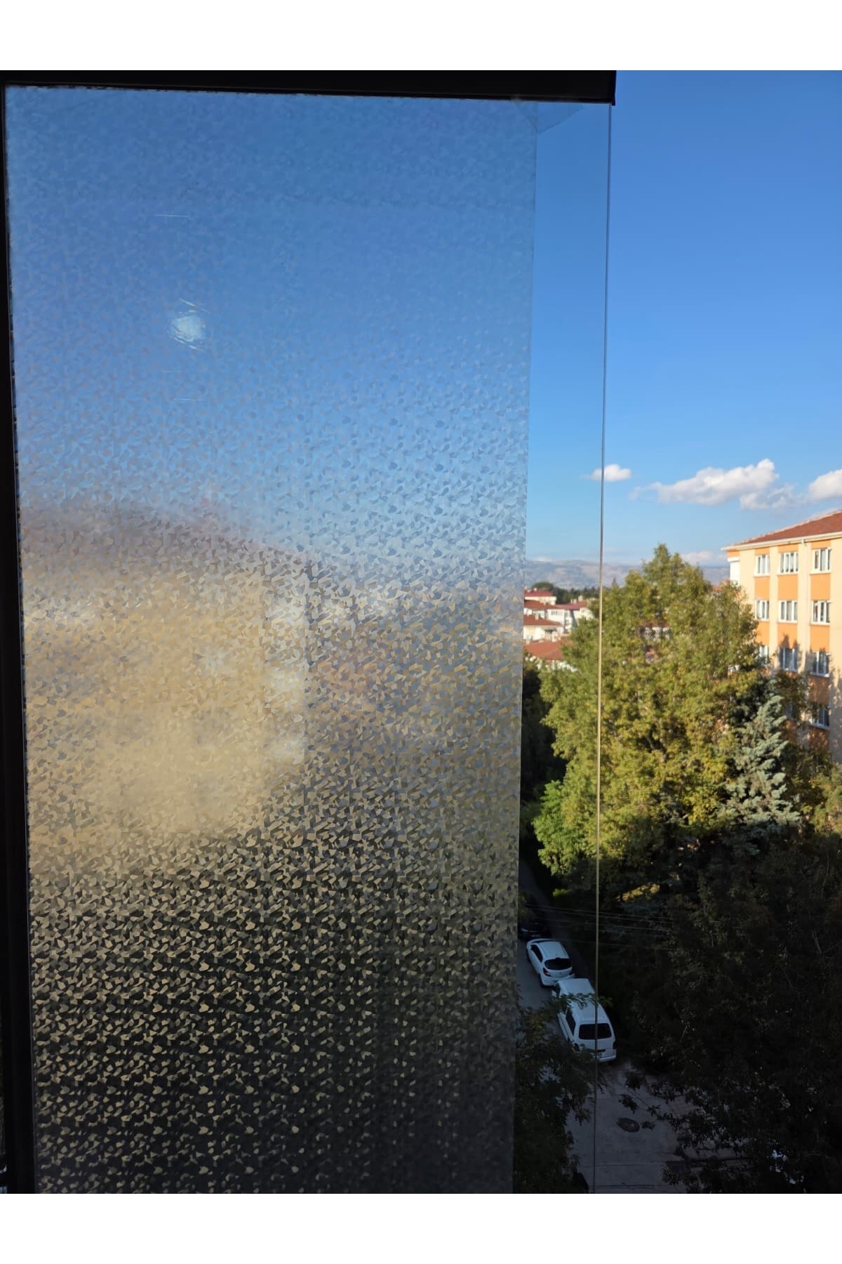 Window Film Coating Static Foil Frosted Patterned Shower Cabin Window Office Decoration