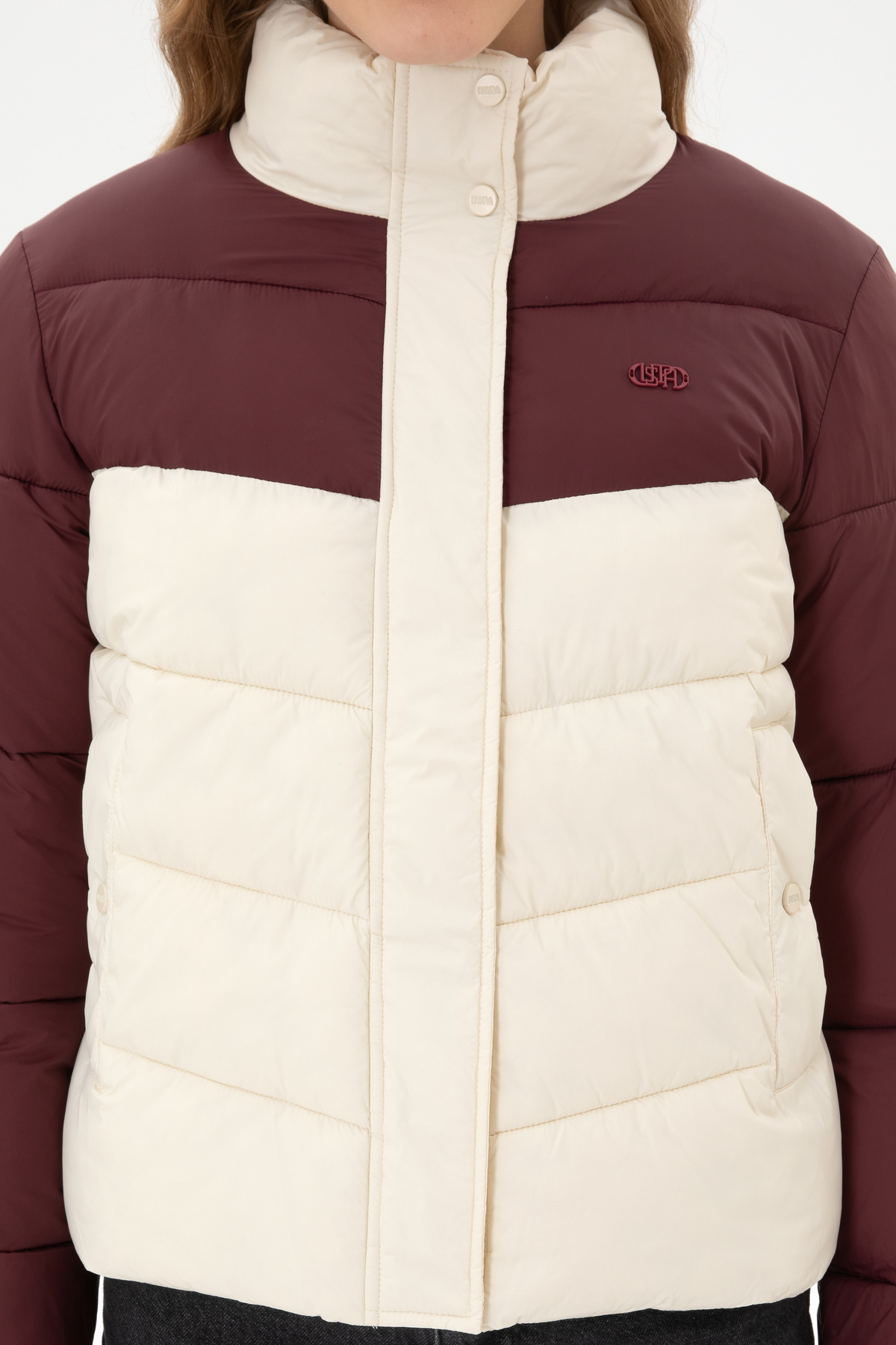 U.S. Polo Assn. Kadın Krem Mont 50312081-VR256 görsel 6