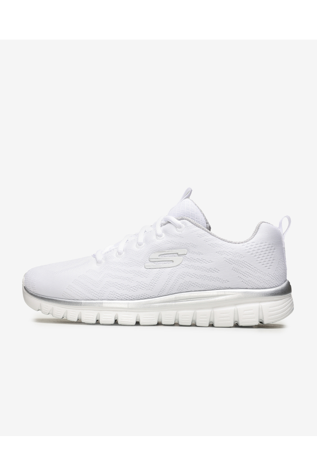 اسکچرز کفش کتانی زنانه سفید Graceful-get Connected مدل 12615 Wsl