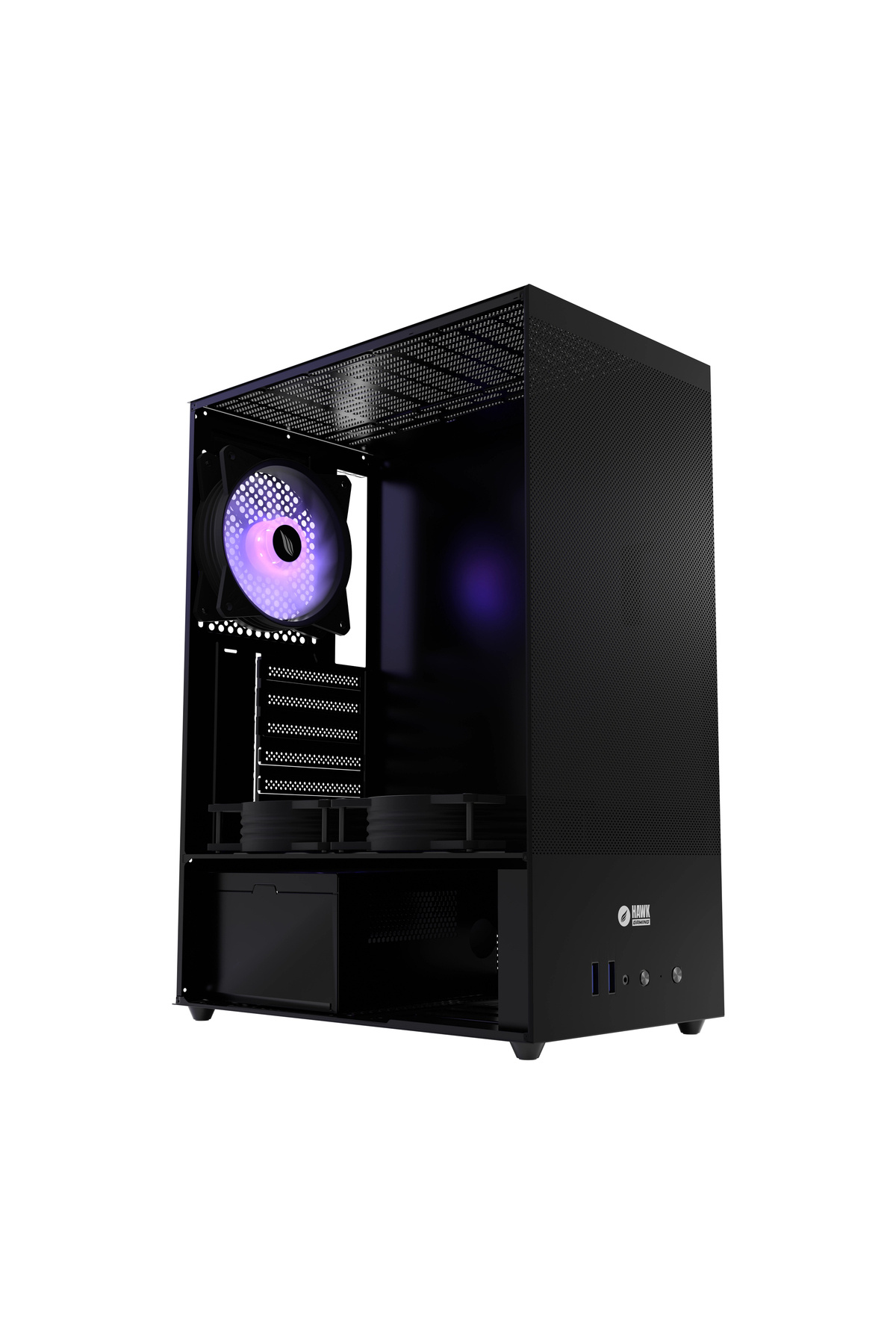 Powerda Hawk Gaming HC310 600W RGB Mesh Micro ATX Mini Tower Siyah Gaming ...