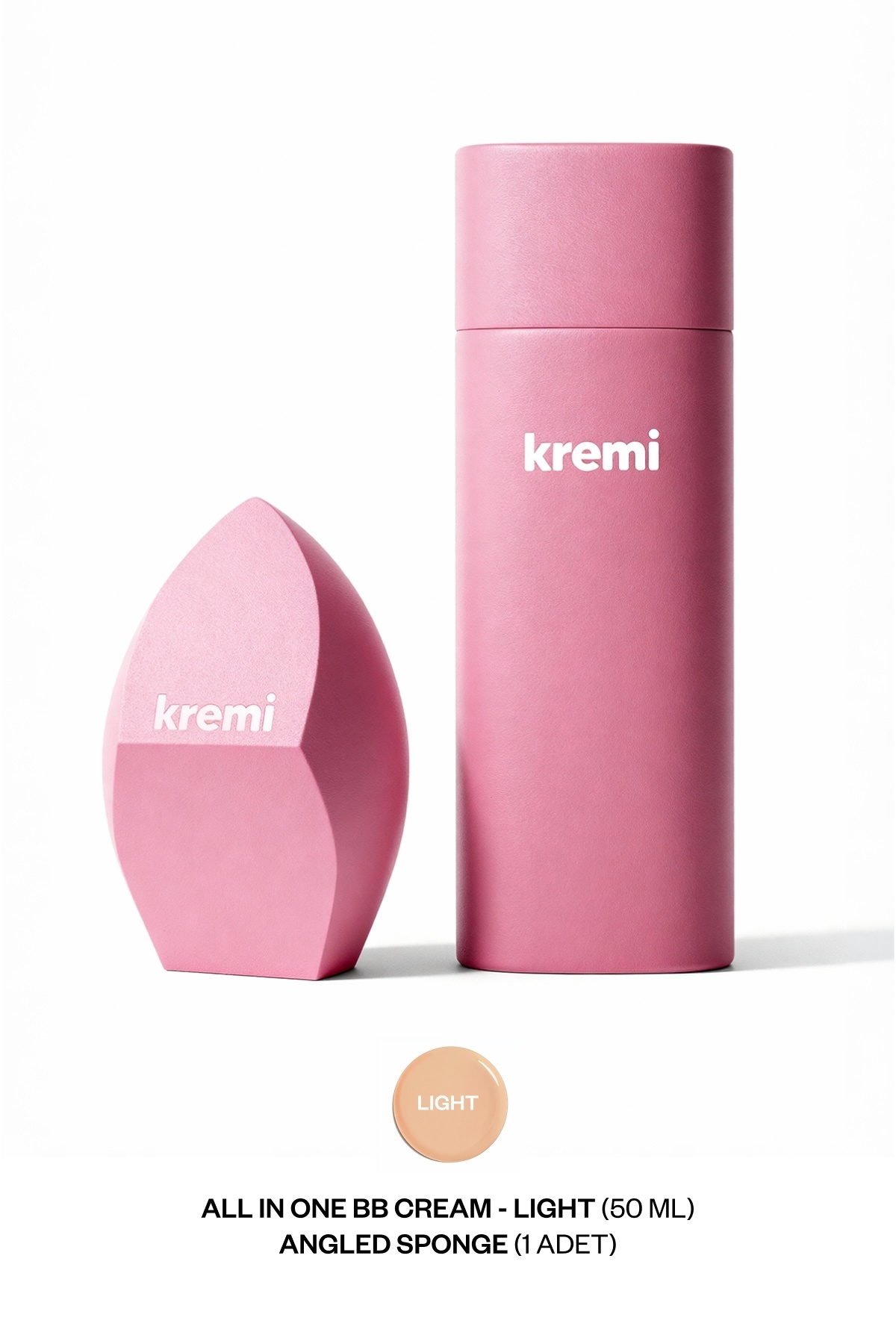 Kremi Yüksek Kapatıcı SPF50 Parlak Bitiş Nemlendirici 50ml, Makyaj Süngeri Set