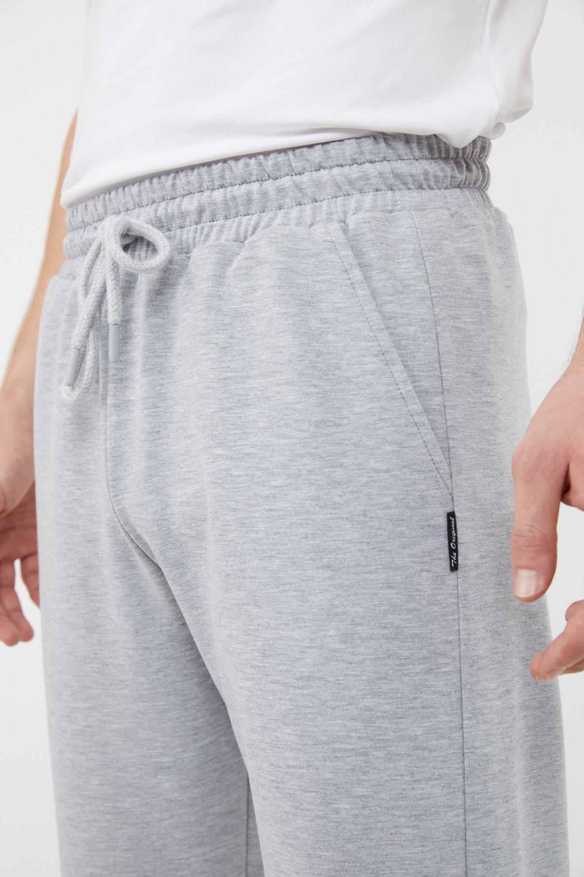 Gri Kapüşonlu Regular Fit Hırka Düz Paça Erkek Eşofman Takımı — خاکستری MTLCE6061 — تصویر 4 از 7