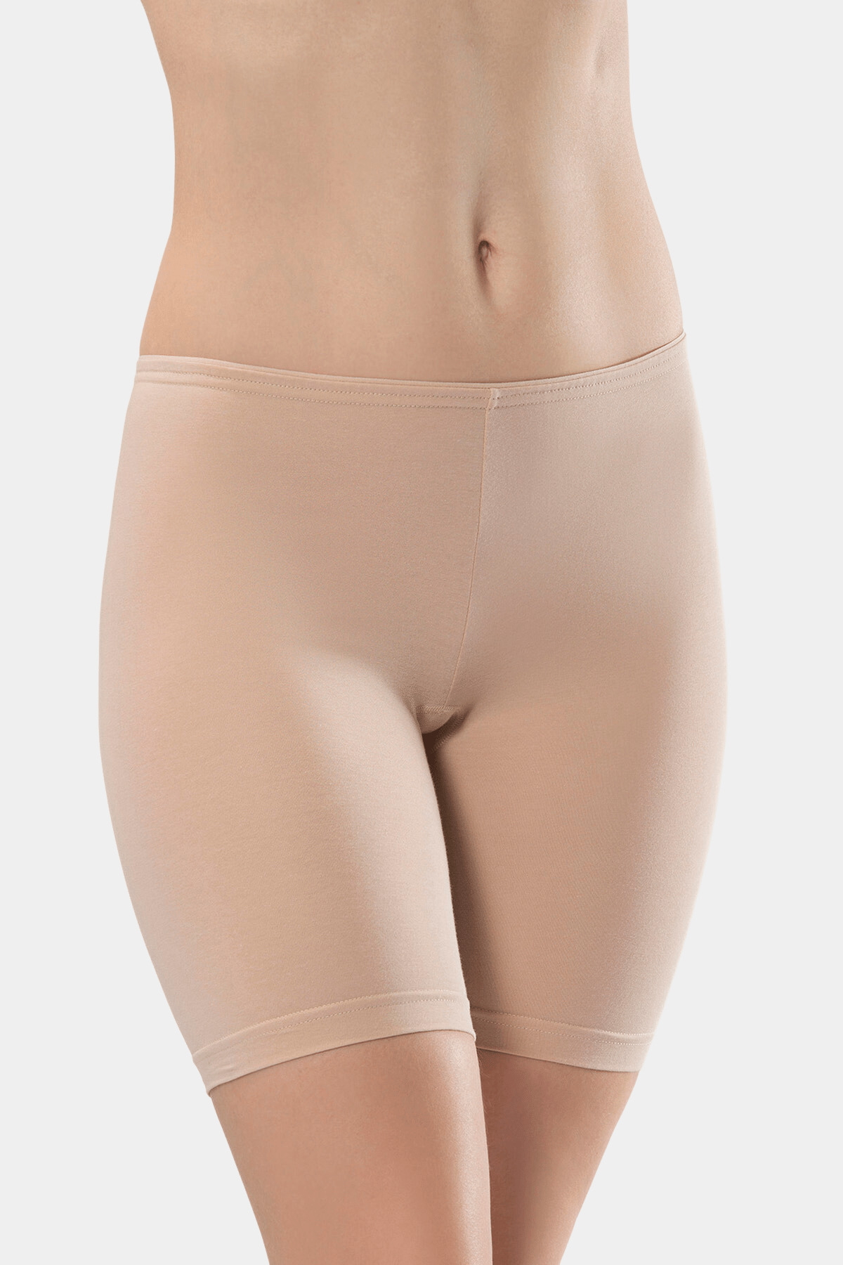 980 Double Lycra Long Women's Shorts-SKIN