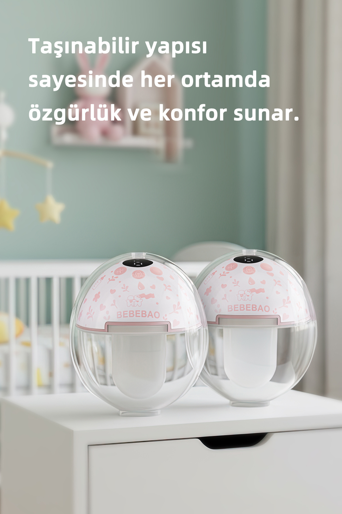 Bebebao P8 Pro 180 ML Yeni Nesil İç Motorlu Giyilebilir Elektrikli Göğüs Pompası Süt Pompası fotoğrafı 7 (önizleme)