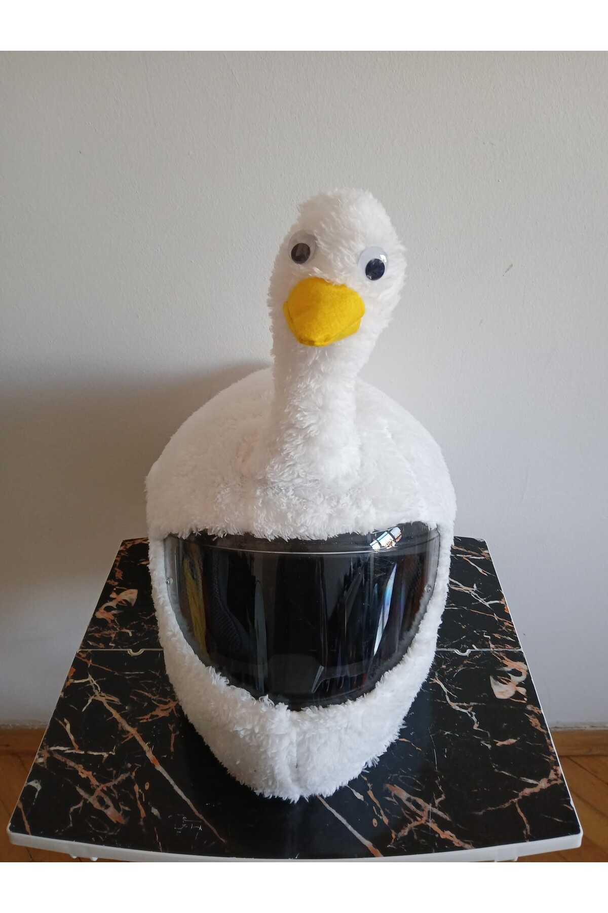 Beta peluş ördek kask kılıfı kask süsü