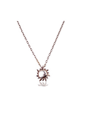 Masaliko Güneş Gümüş Kolye Ms3333, 925 Ayar Kadın Gümüş Kolye, Rodyum Kaplama