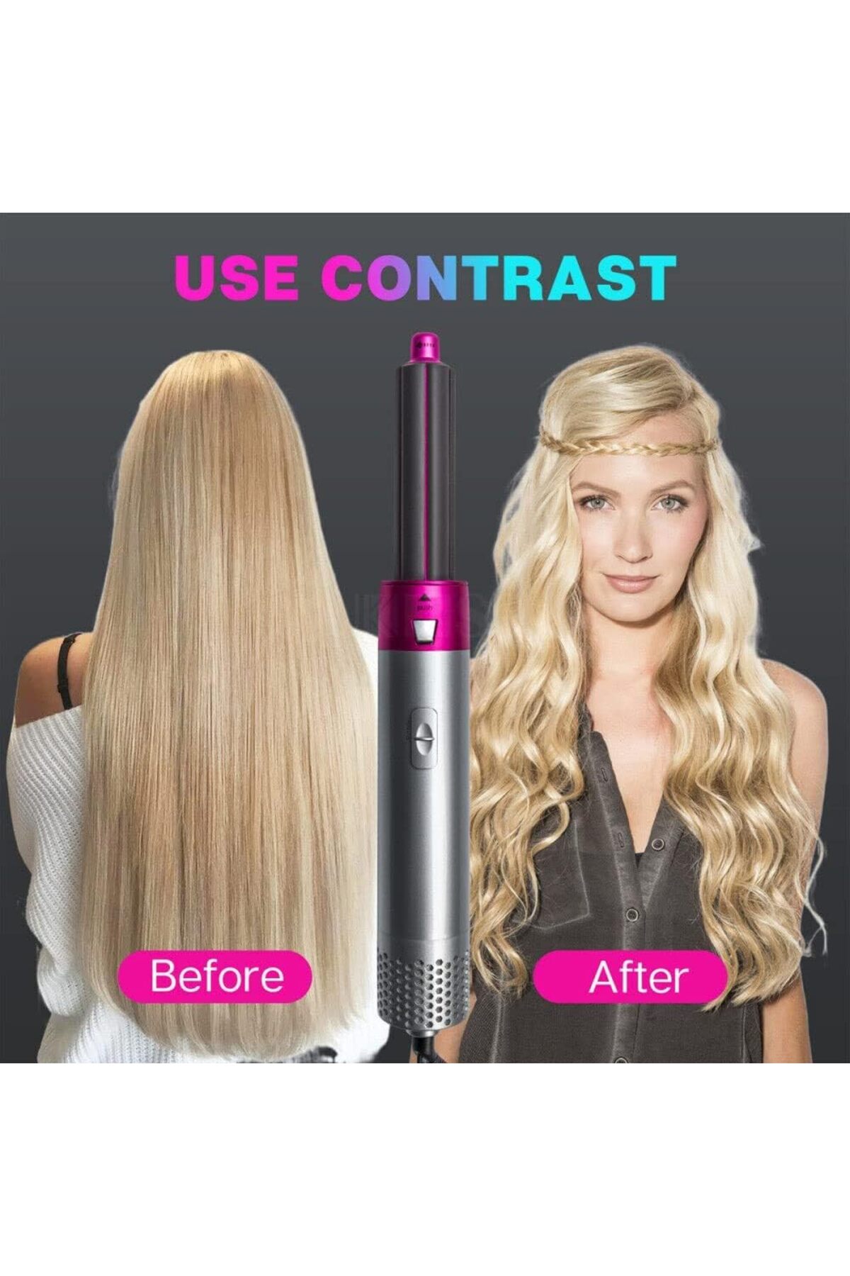 مجفف شعر 5 في 1، مع 5 أدوات تصفيف، درجة حرارة 3 سر...