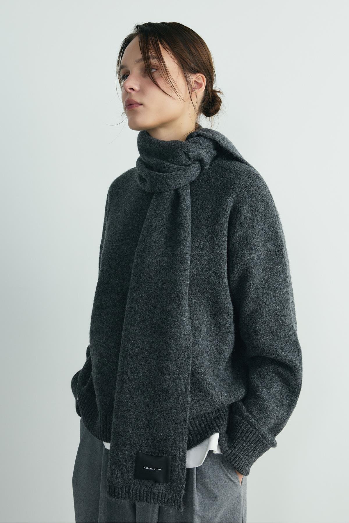 Suud Collection Füme Bella Triko Atkı görsel 3