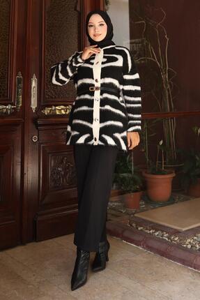 Missvalle Zebra Desenli Triko Takım Siyah 6154