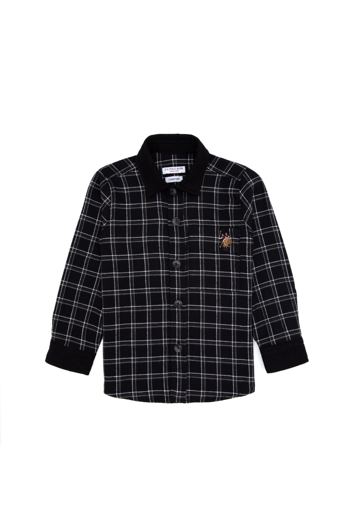 یو اس پولو پیراهن آستین بلند پسرانه خاکستری 50316674-VR024 یو اس پولو پیراهن آستین بلند پسرانه خاکستری 50316674-VR024