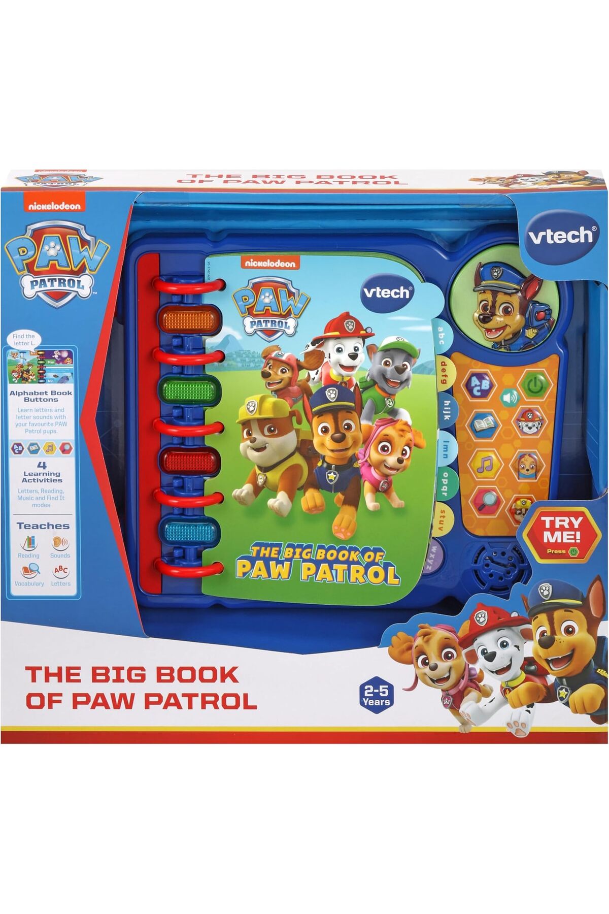 وی‌تک کتاب بزرگ پا پتول – اسباب‌بازی آموزشی چندرنگ، حروف الفبا تا ز و موسیقی (۲-۵ ساله)