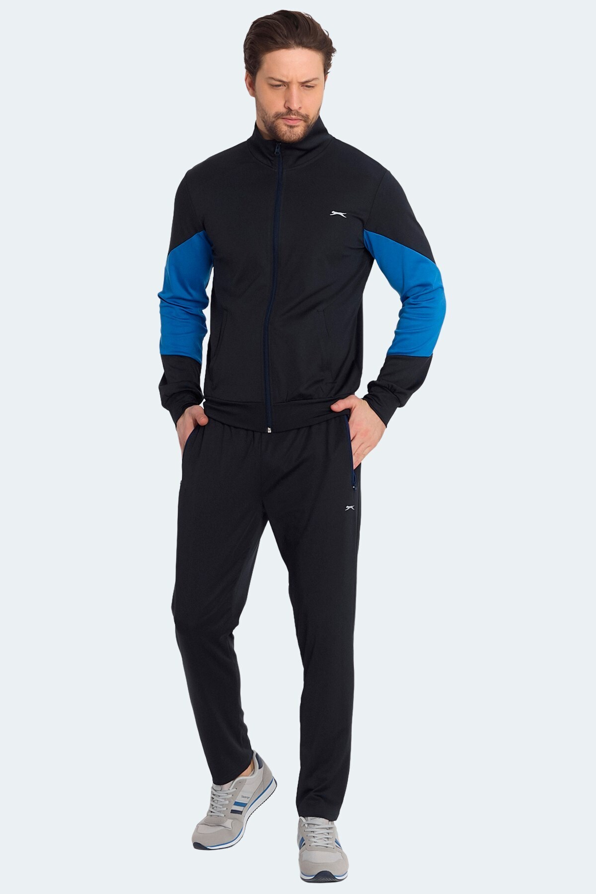 Erkek Spor Eşofman Takımı Ceket ve Pantolon Takımı Lacivert