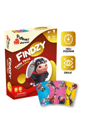 Playever Findzy Deluxe, Dikkat Güçlendiren Eğlenceli Kart Oyunu (4-7 Yaş)