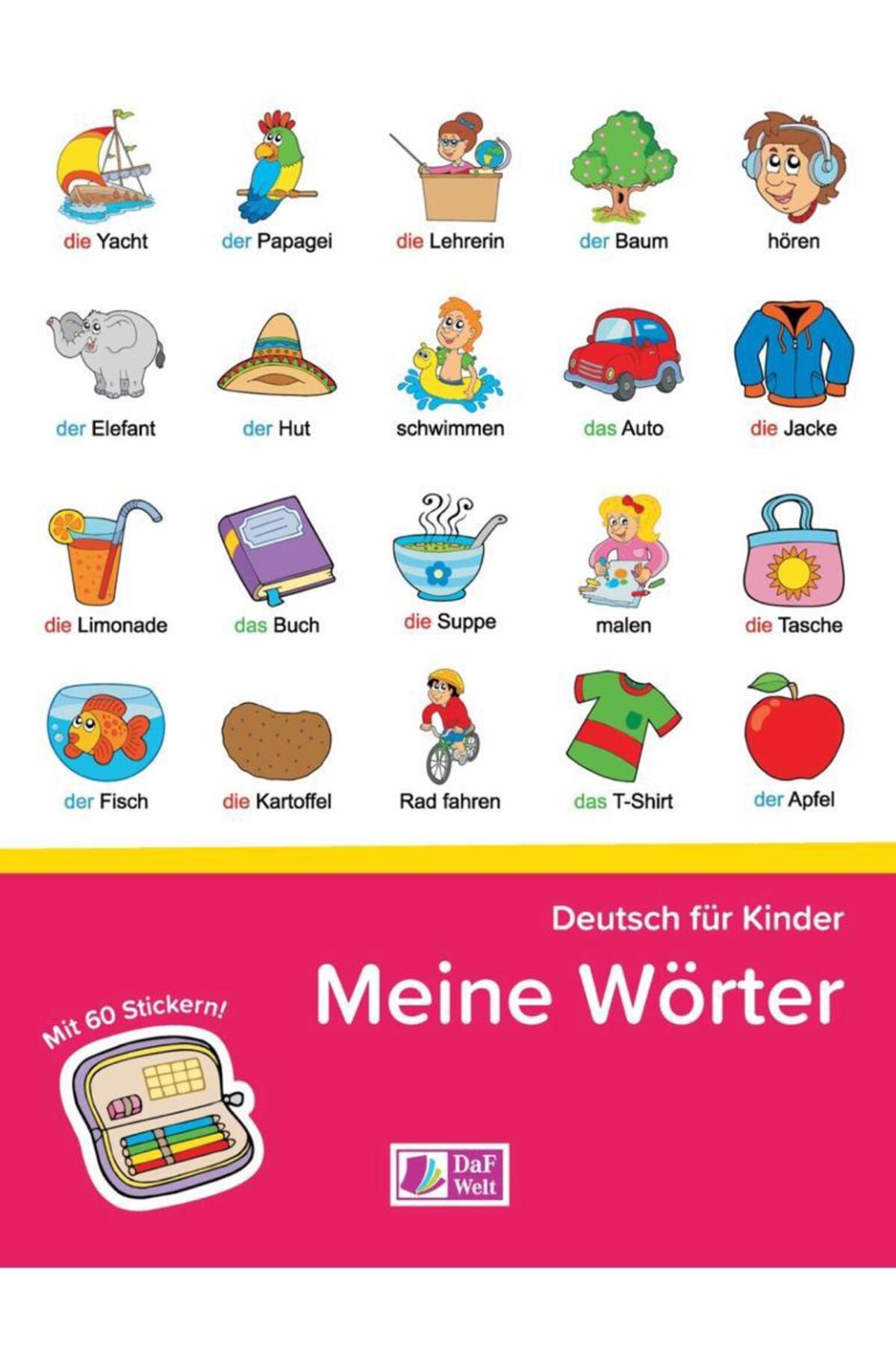 DaF Welt Deutsch Für Kinder Meine Wörter Mit 60 Stickern! Almanca