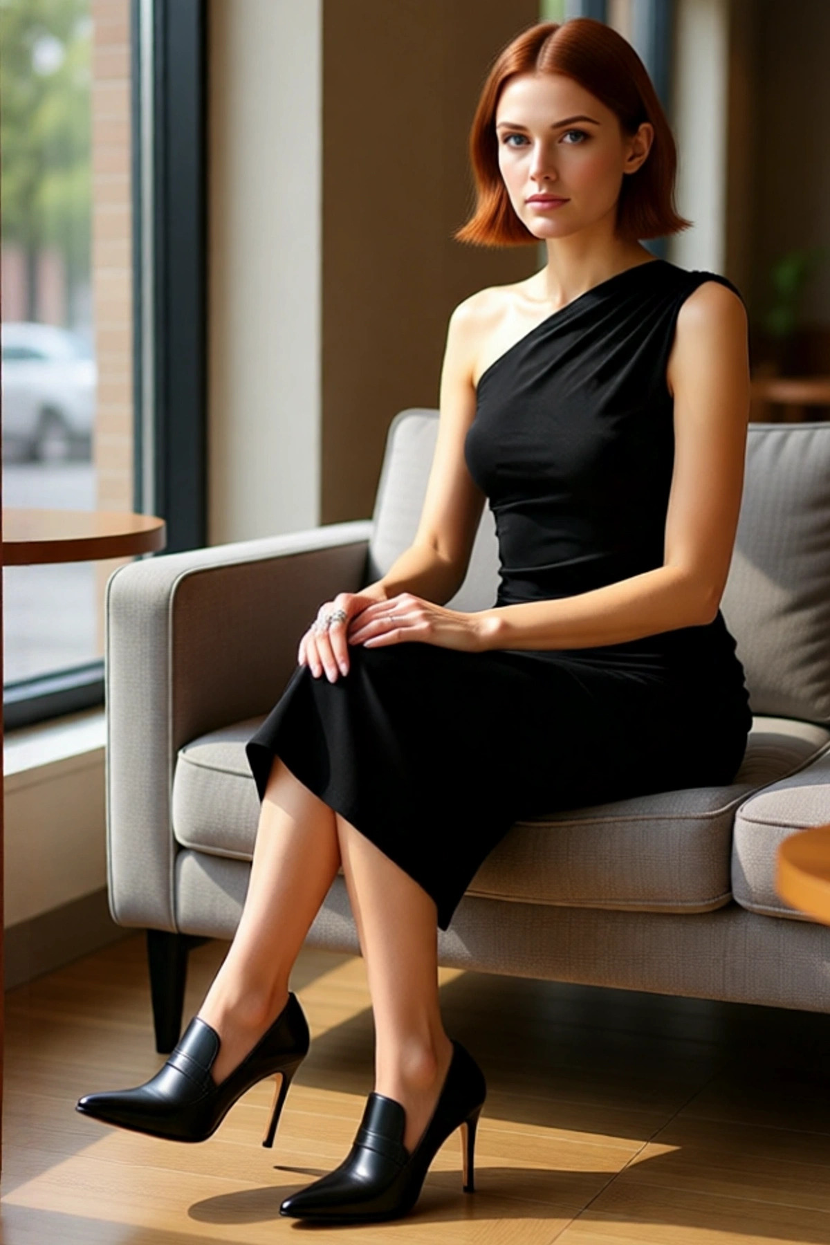 Kadın Tek Omuzlu Midi Kalem Elbise Örme Kumaş Bodycon Günlük Şık Yaz Aylarının Vazgeçilmezi