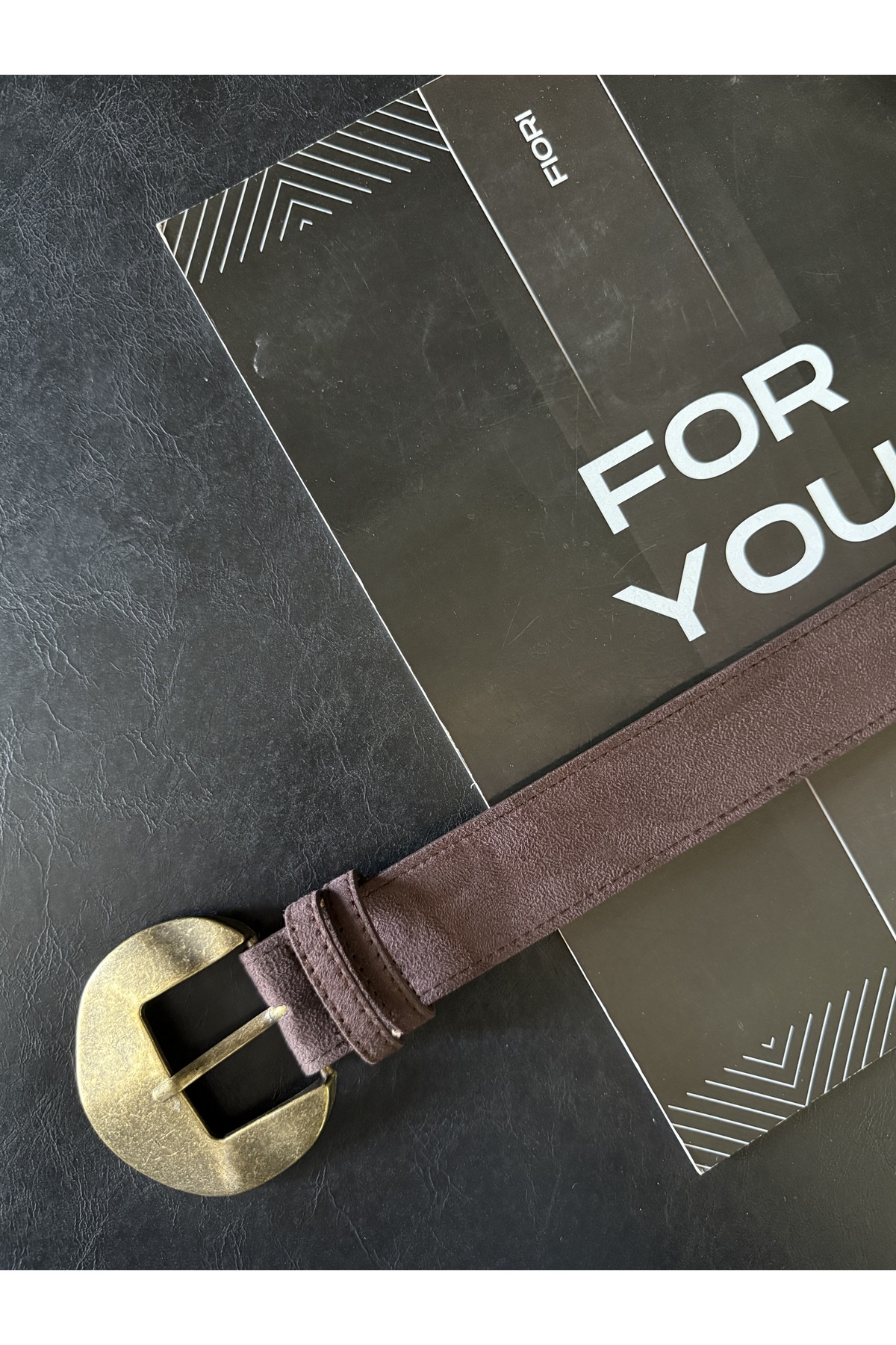 Fiori  Süet Oval Tokalı Kadın Pantolon Kemeri, Ceket Kemeri, Elbise Kemeri, Gömlek Kemeri - Görsel 6