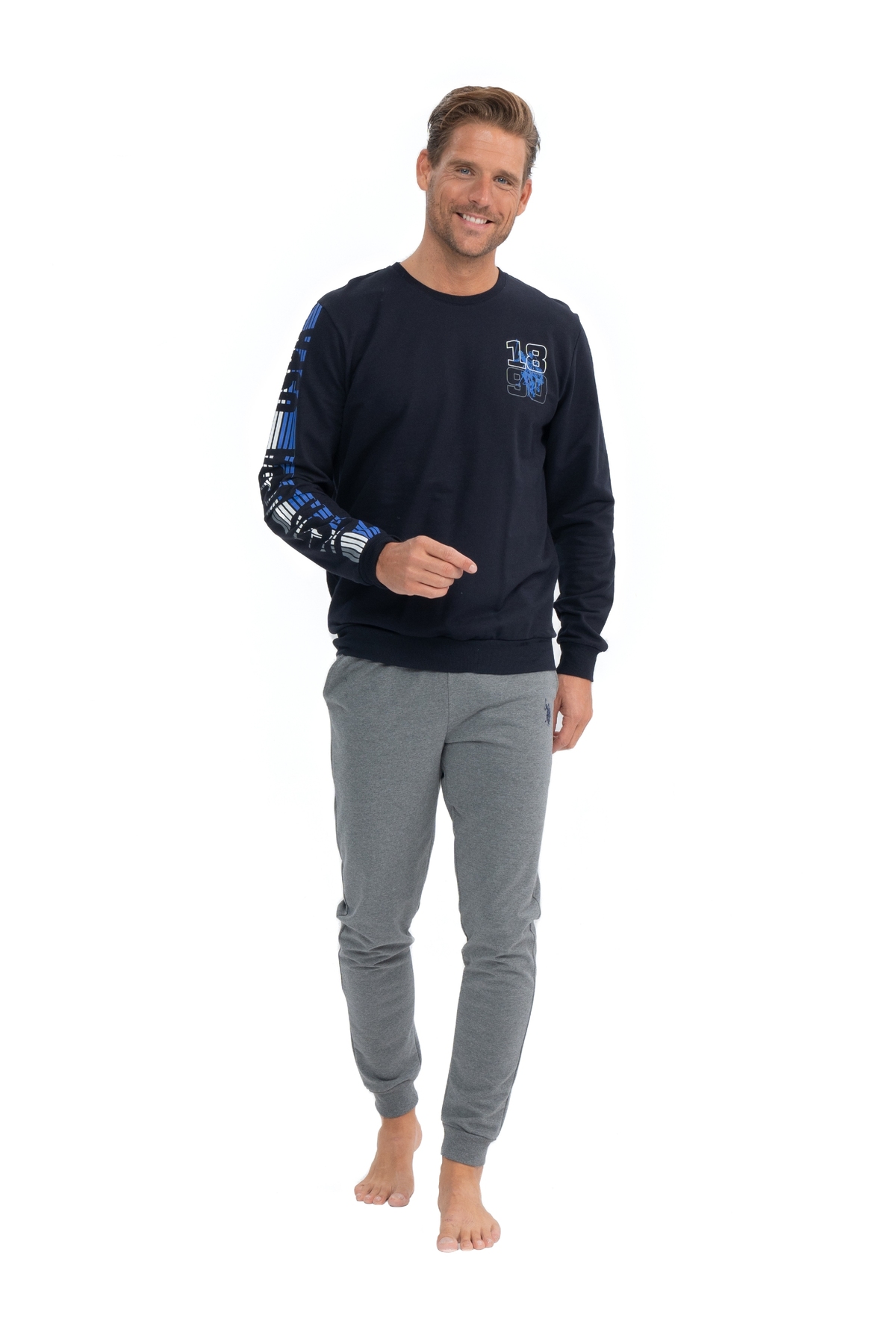 یو اس پولو لباس خانگی مردانه سرمه‌ای