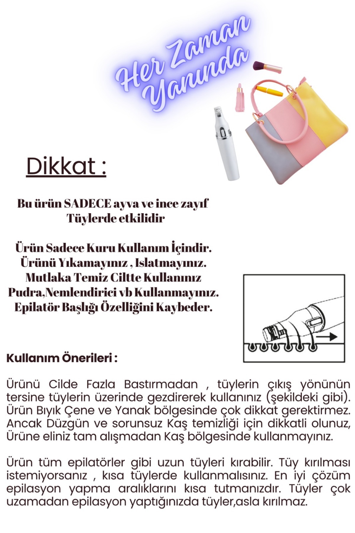 Ultra Mikro Yüz Epilatörü ŞARJLI ( Cımbızlı Sistem - İp & Ağda Etkisi - Yüz ve Kulak İçin) — UltraMikro1 — تصویر 7 از 9