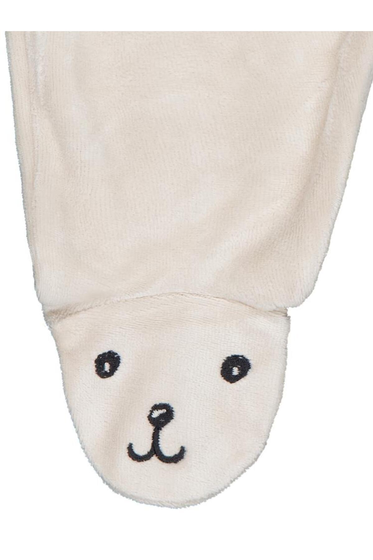 سیویل بیبی ماجراجویی در انتظار جوراب‌های گلدوزی شده مخصوص نوزاد ۱ تا ۹ ماهه - بژ، ۳ تا ۶ ماهه