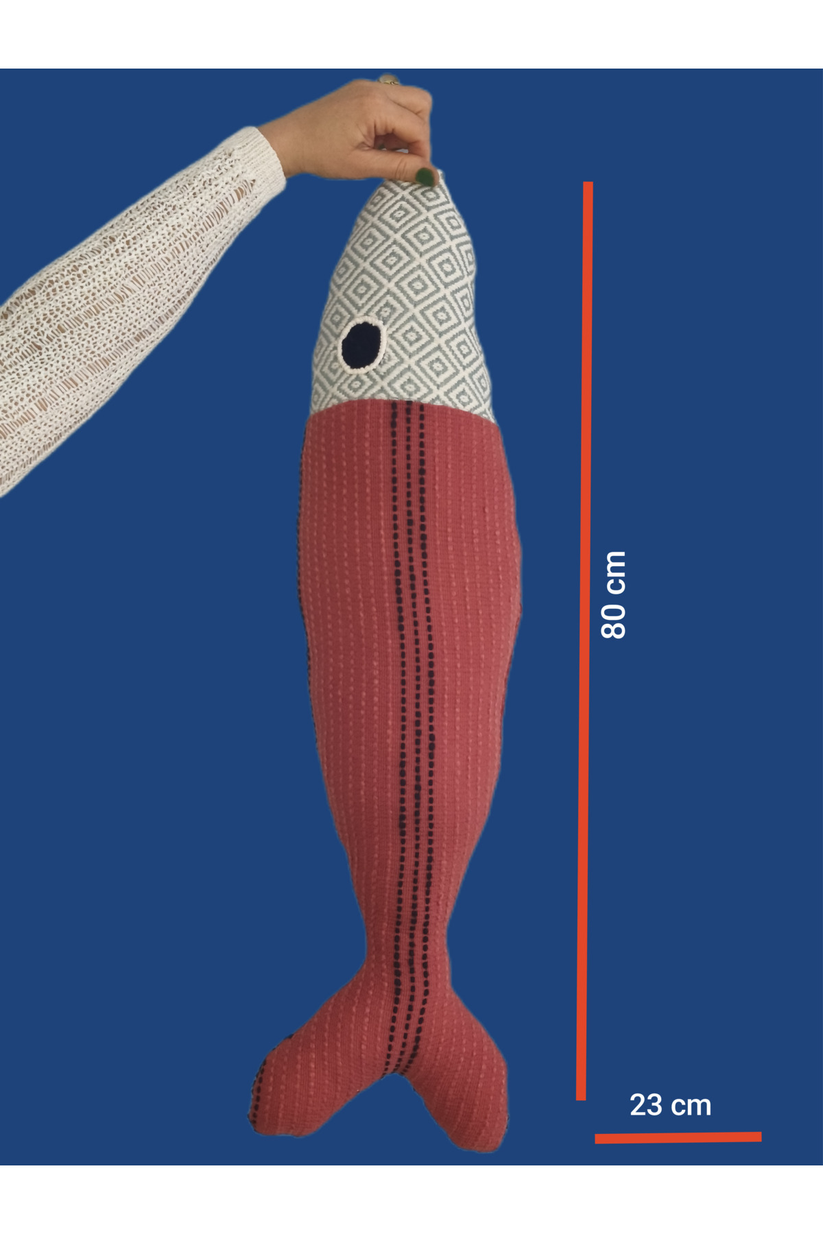 LaoKids Uyku Arkadaşı Balık Yastık Kırlent -