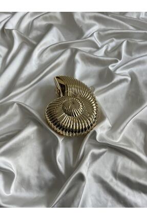 Mia Collection Nautilus Abiye Model Düğün Nişan Çantası Gold
