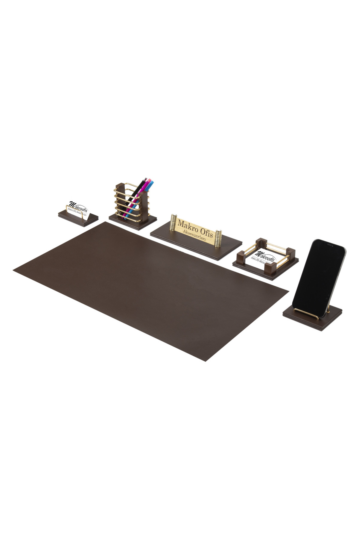 Makroofis Eko502 Deri Sümen Takımı 6 Parça Gold Aksesuar