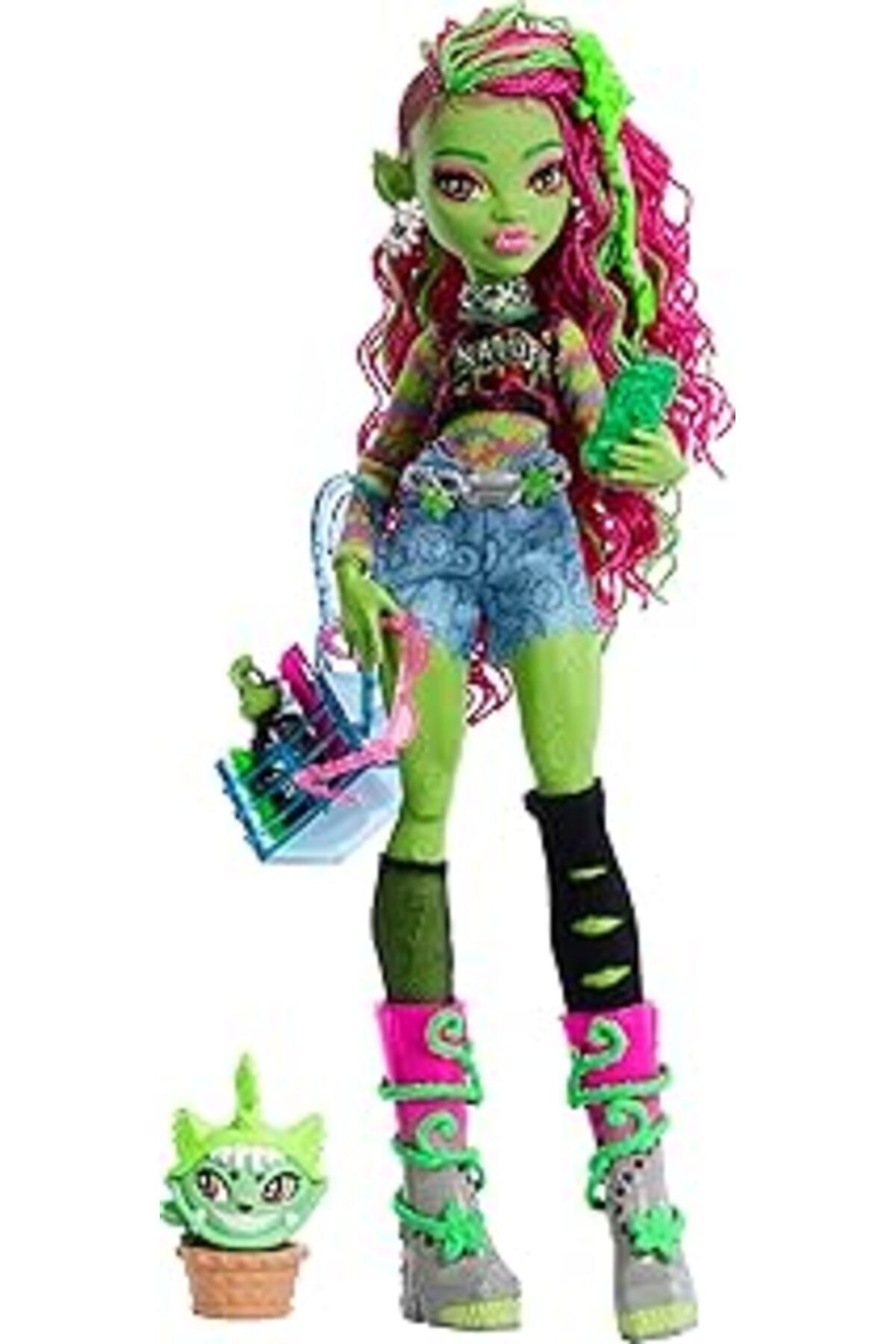 Roses Store Monster High™ Venus Mcflytrap™ Bebek Evcil Hayvanı Chewlian Ve Aksesuarlarıyla Monster High Venus Mc