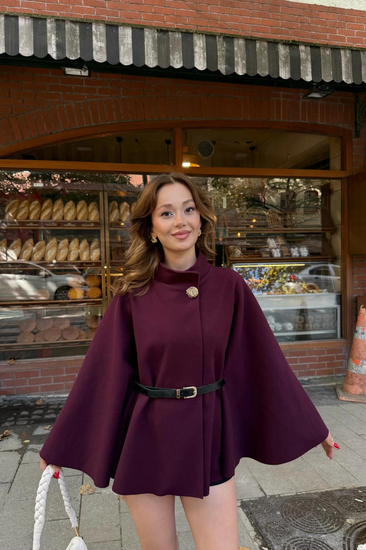 Look Kadıköy Kaşe Butterfly ceket panço