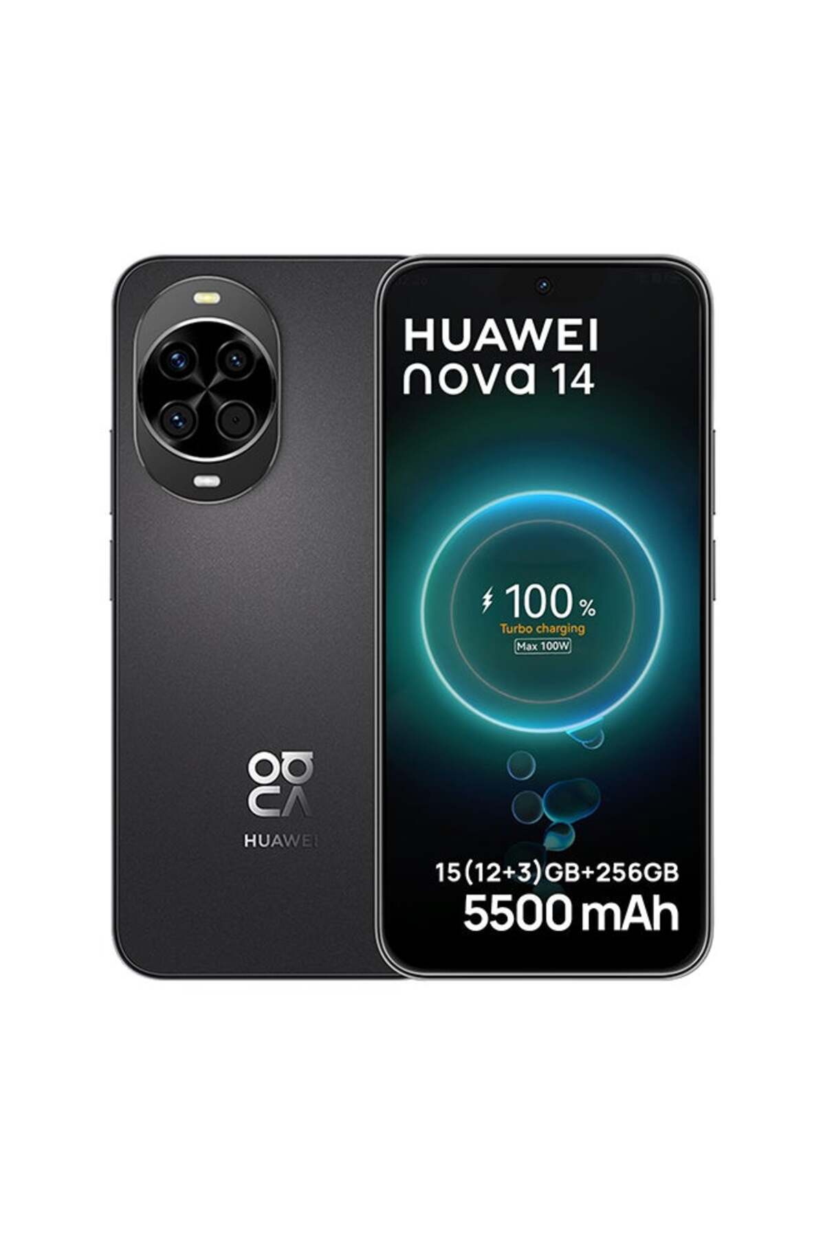 Huawei نوفا 14 ثنائي الشريحة أسود 12 جيجابايت 256 جيجابايت 4G - إصدار ...