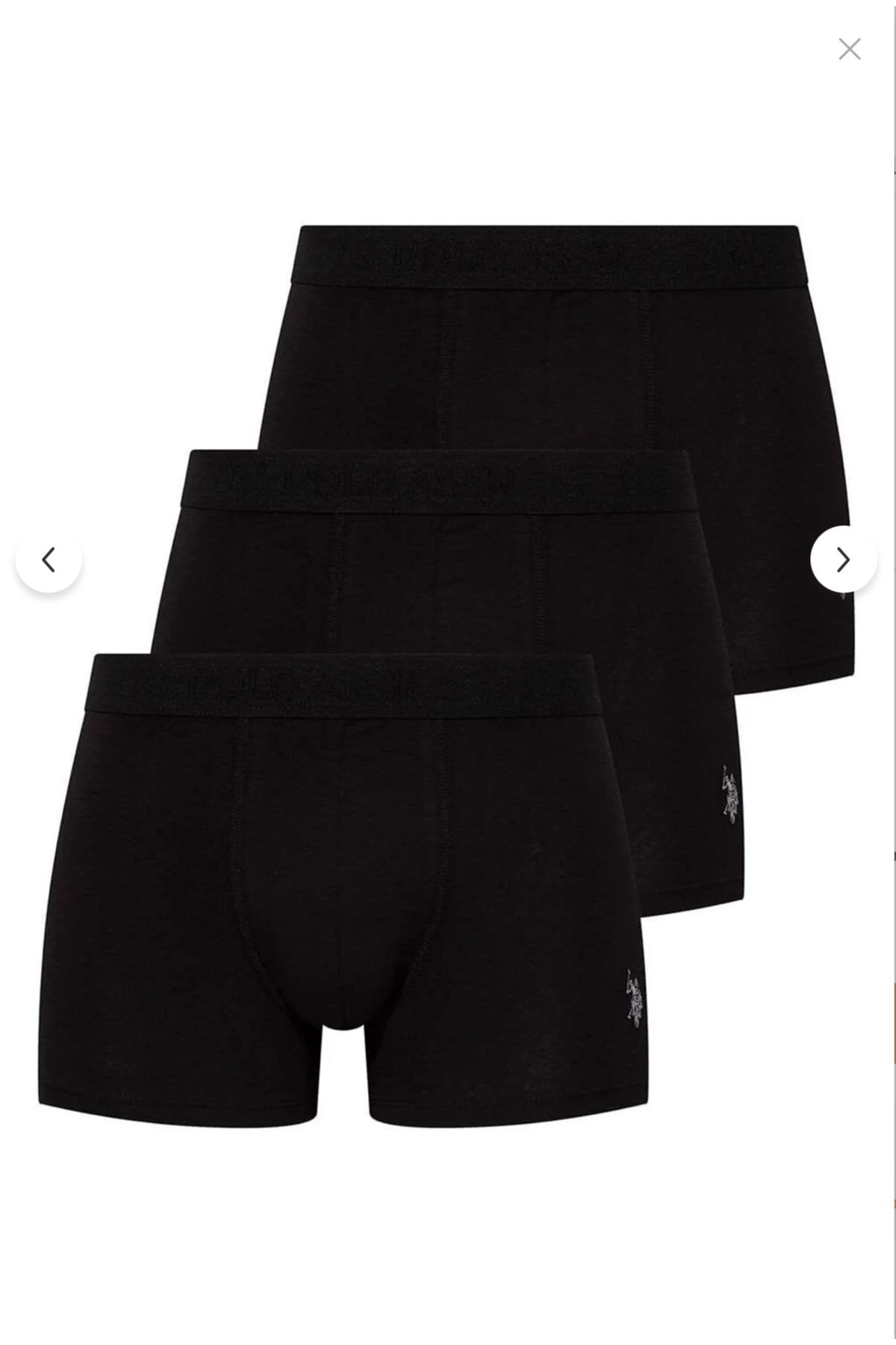 یو اس پولو شورت باکسر مردانه دارای مجوز، ۴۷٪ مودال، ۴۷٪ پنبه، ۶٪ الاستین، بسته ۳ عددی