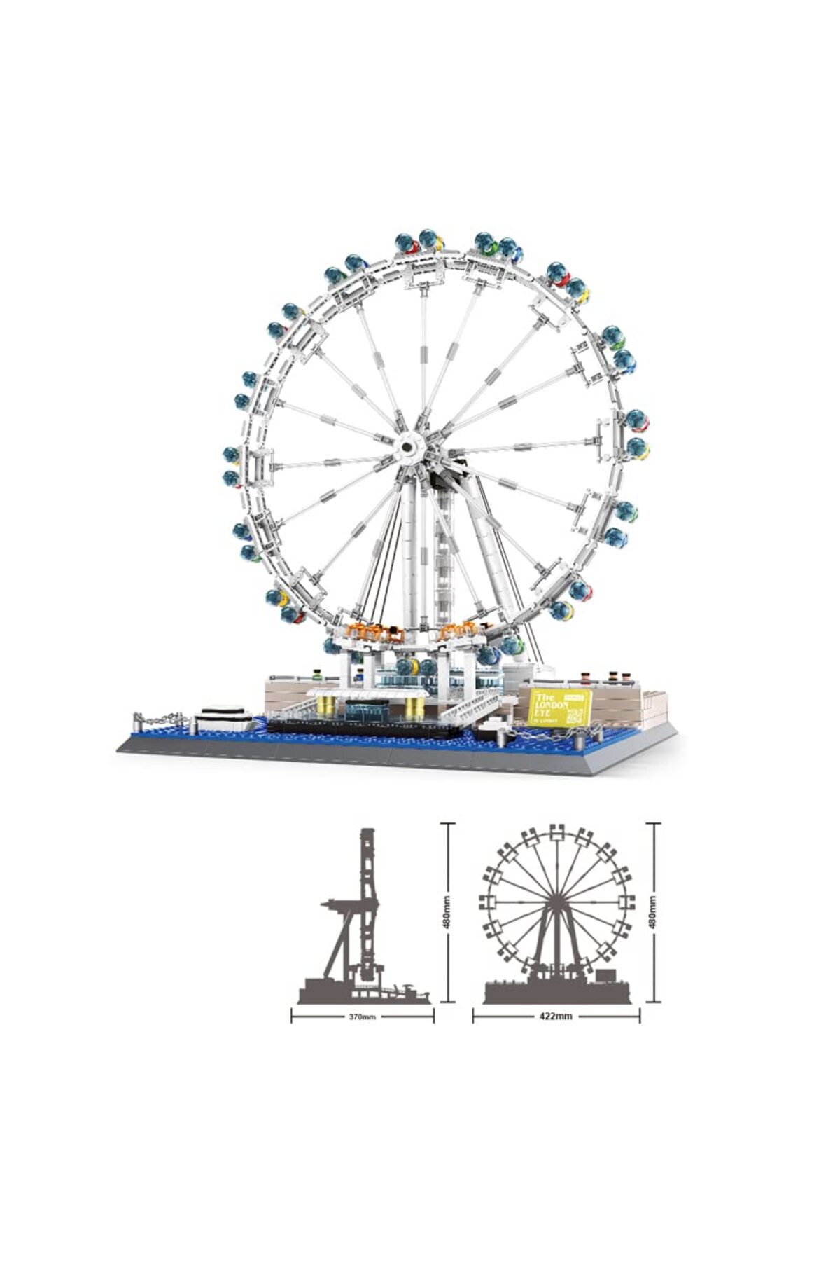 مجموعه بلوک‌های ساختمانی چشم لندن | مدل برای پروژه مدرسه | معماری بزرگ جهان