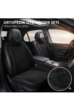 COLONY Premium Elegance Boyun Yastık & Cepli Ortopedik Oto Koltuk Minder Seti...