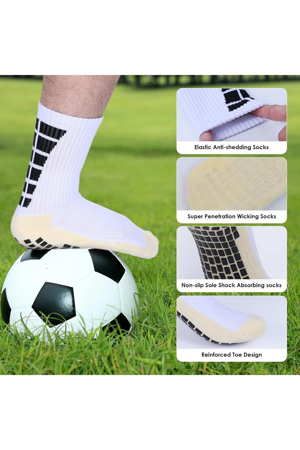 3 أزواج من جوارب كرة القدم الرياضية