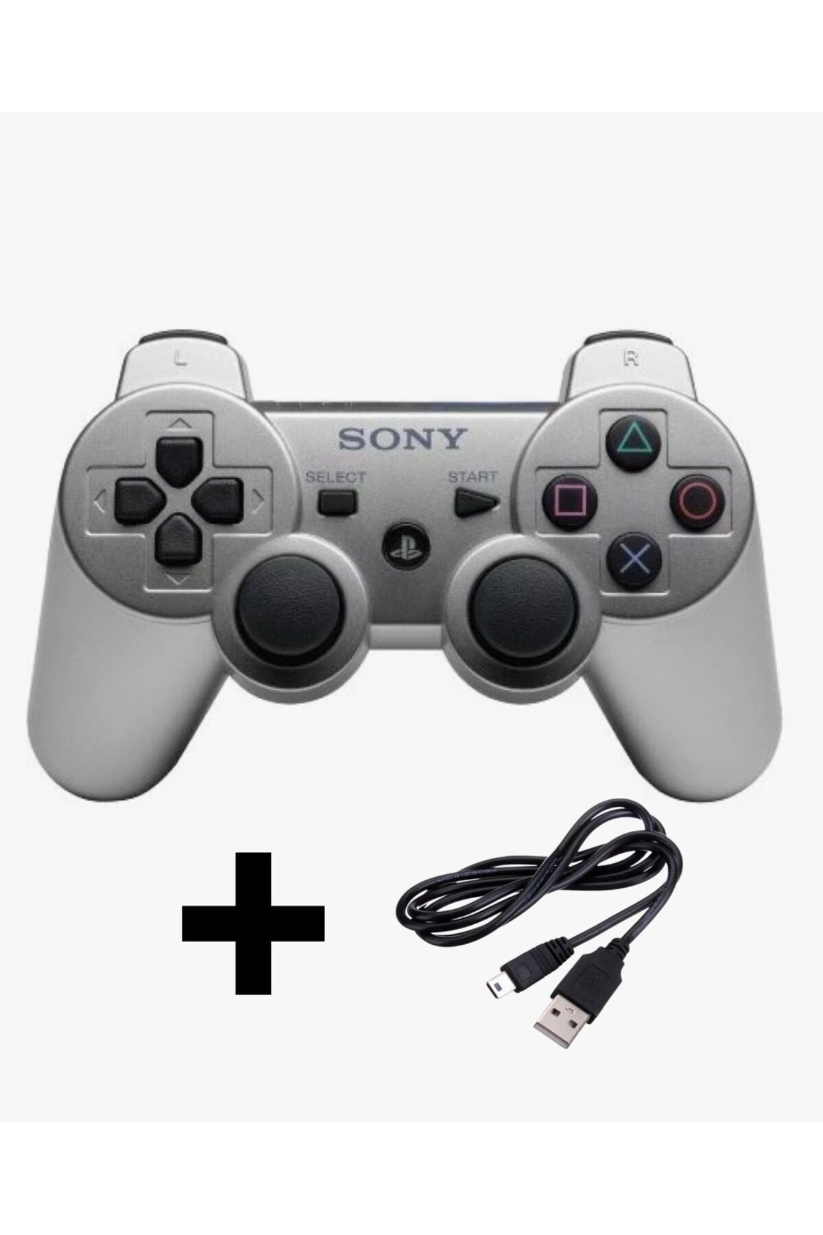 CRK TECH Ps3 Dualshock Gamepad Yeni Nesil Kol Controller Oyun Kolu PS3 + PC + 1.5 mt Şarj Kablosu
