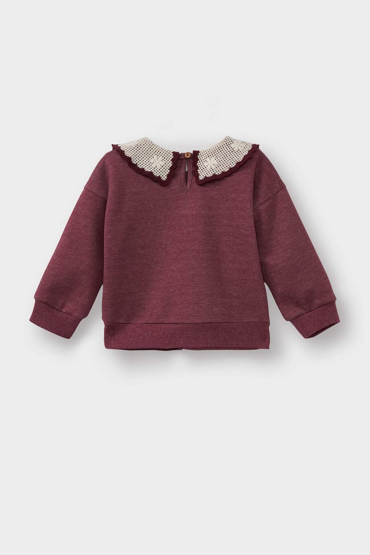 DeFacto Baby Girl Big Collar Embroidered Sweatshirt G4157A525Au