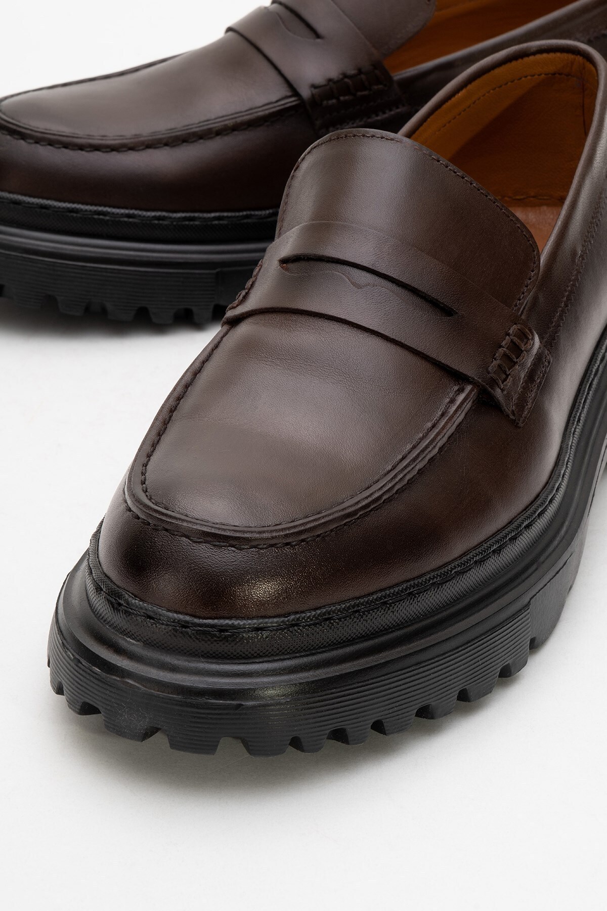 depderi %100 Hakiki Deri, Eva Tabanlı, Dikişli, İç Dış Deri Erkek Ayakkabı