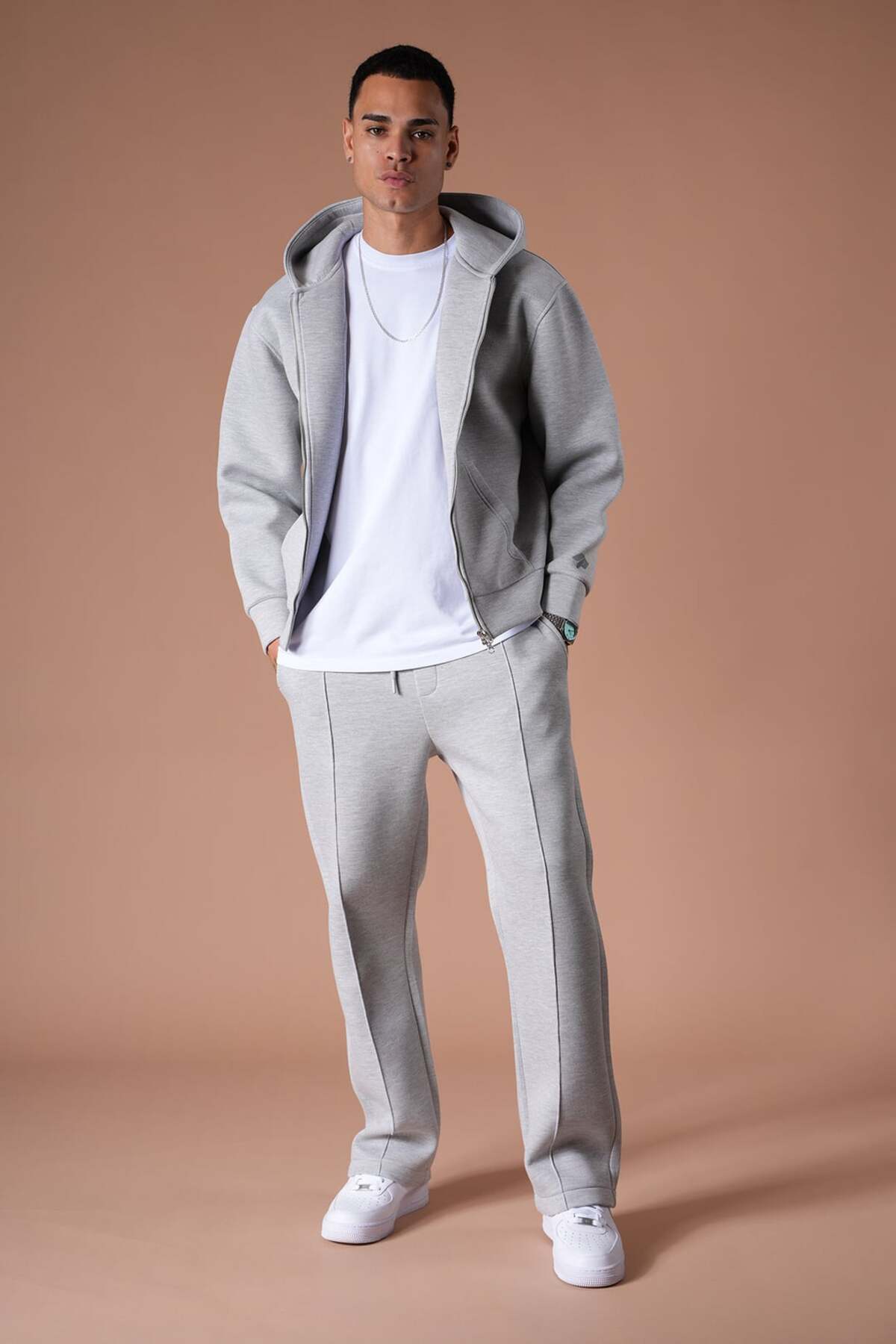 İkao Fermuarlı Sweat Pantolon İkili Takım