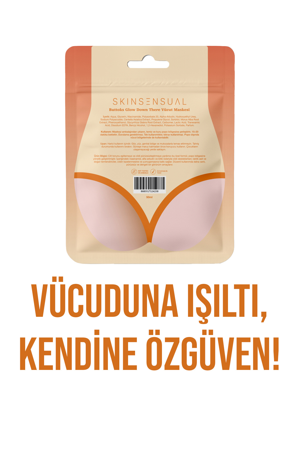 Buttoks Glow Down There Vücut Maskesi | Kararma Karşıtı ve Aydınlatmaya Yardımcı | 2 Parça — masaeglowdown — تصویر 5 از 8