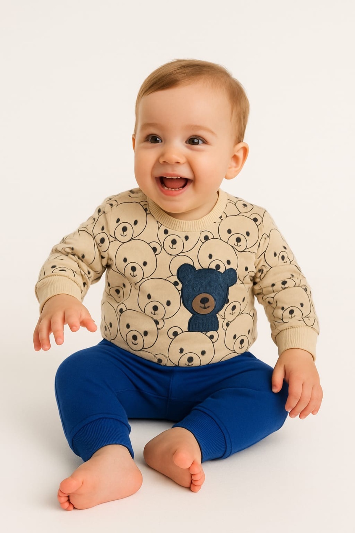 Ayı Desenli Bebek Takımı