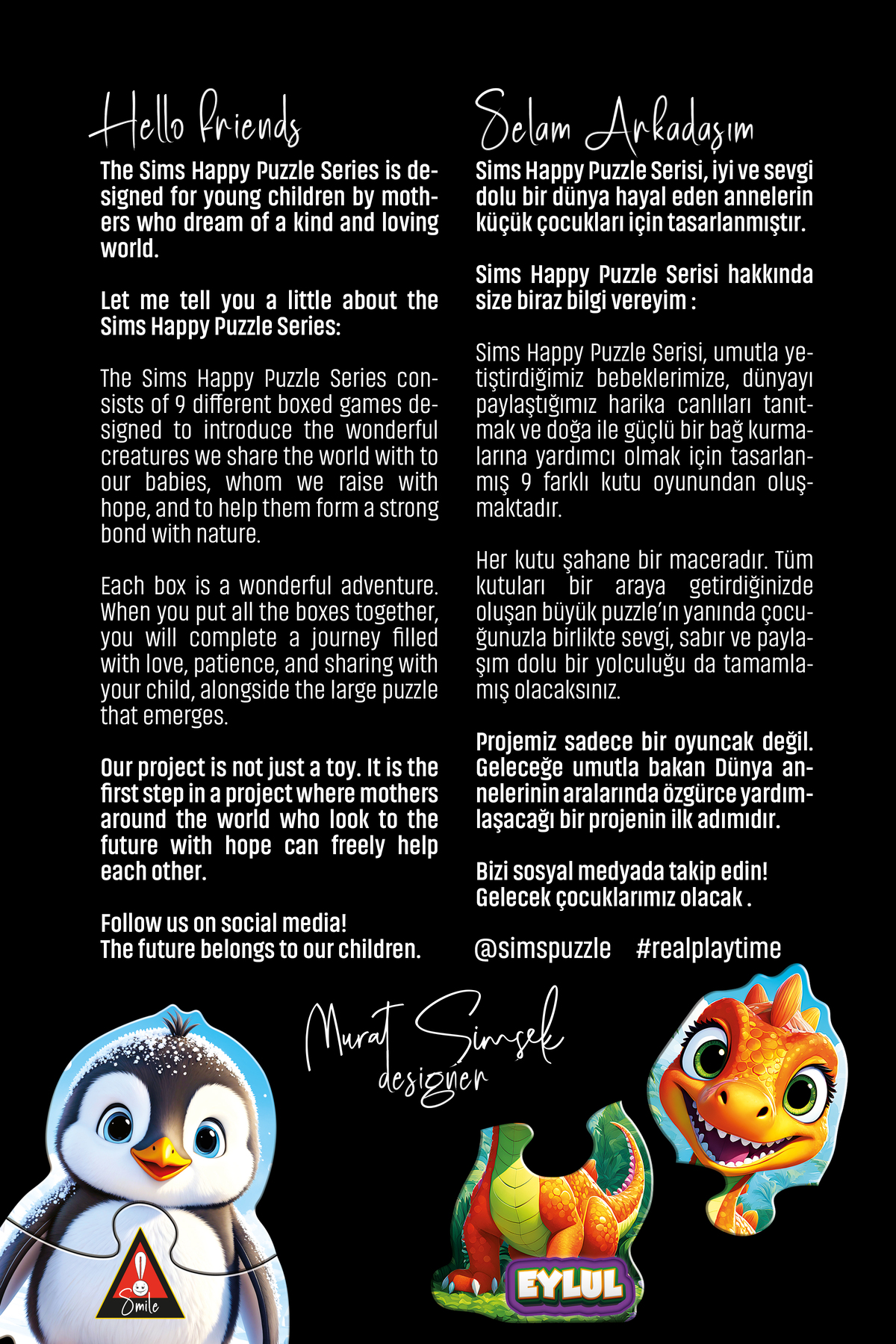 Sims Puzzle Bebekler İçin İlk Puzzle Yapboz Baby Dinozor - 1 Yaş Üstü Montessori Eğitici Oyuncak fotoğrafı 7 (önizleme)