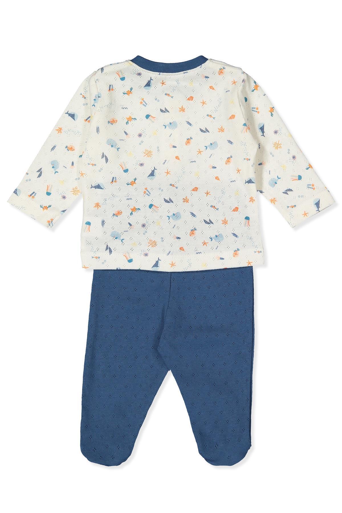 Bebetto AJURLU PATİKLİ PİJAMA TAKIMI (SHIP BOY) LACİVERT fotoğrafı 2 (önizleme)