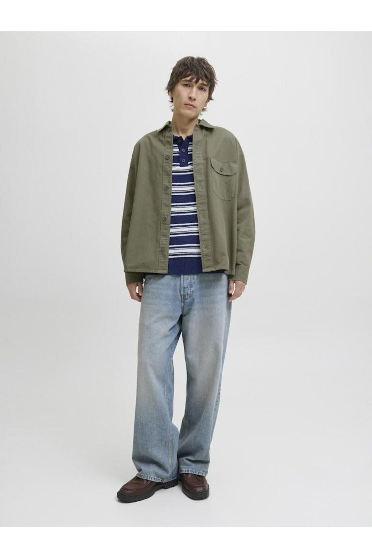 پیراهن مردانه راسته آستین بلند | جک اند جونز Jack & Jones 12279575 - تصویر 3