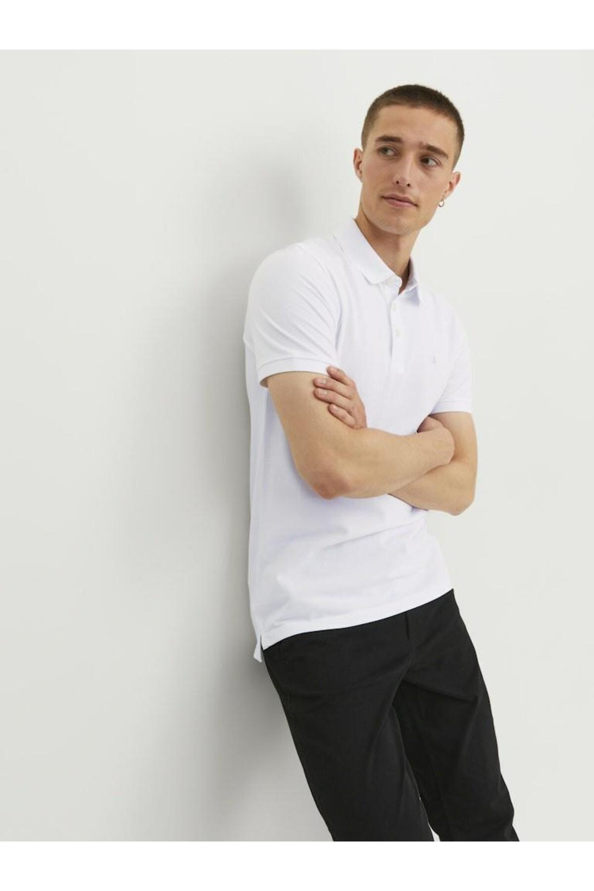 تیشرت یقه پلو مردانه راسته آستین کوتاه | جک اند جونز Jack & Jones J&J 12136668 - تصویر 5