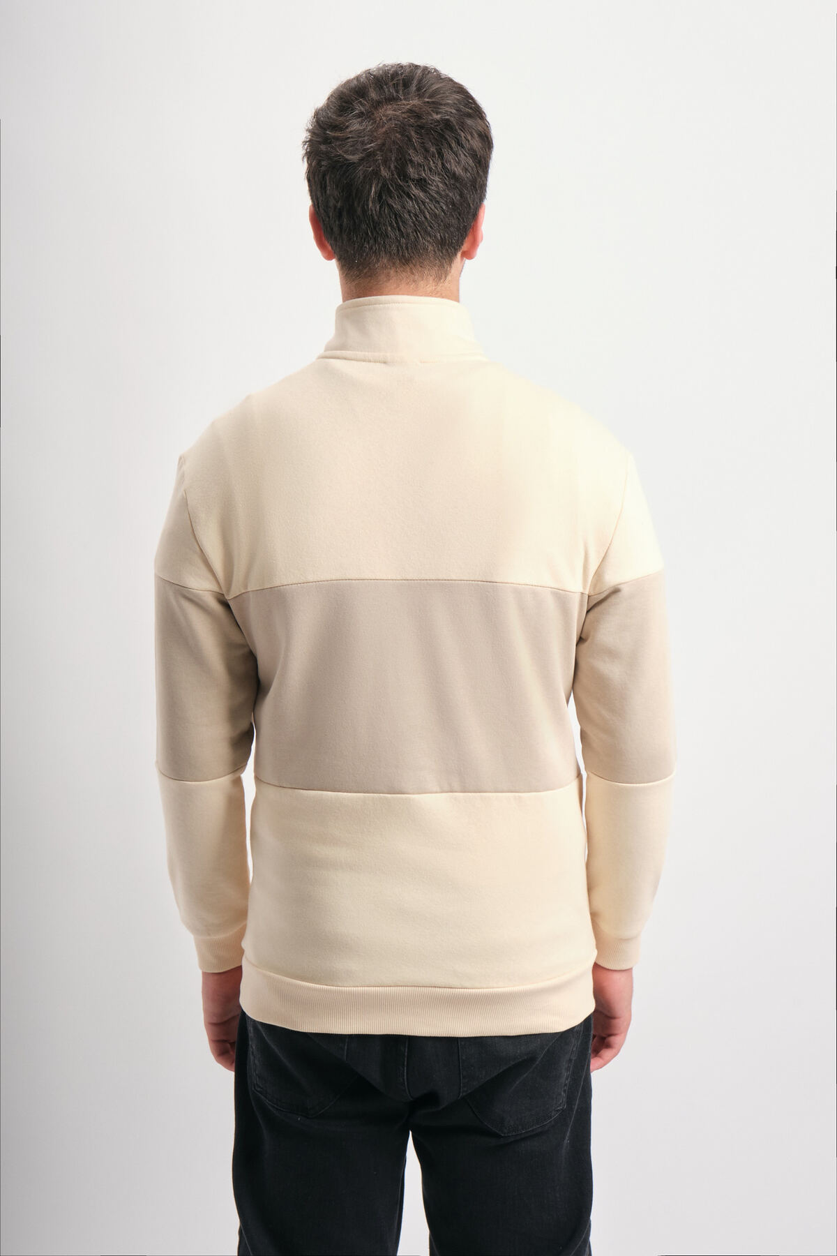 WE AND ME  Regular Fit Yarım Fermuarlı Dik Yaka Renk Bloklu Sweatshirt - Görsel 6