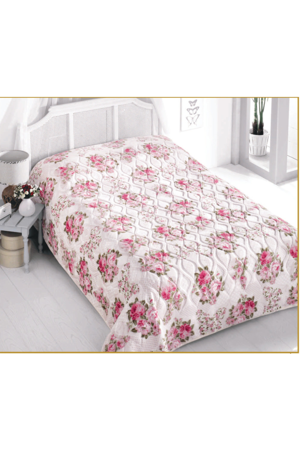 Sarar Tek Kişilik Battaniye - Hera Gülpembe - GIFT 1.8 KG ( İNCE)